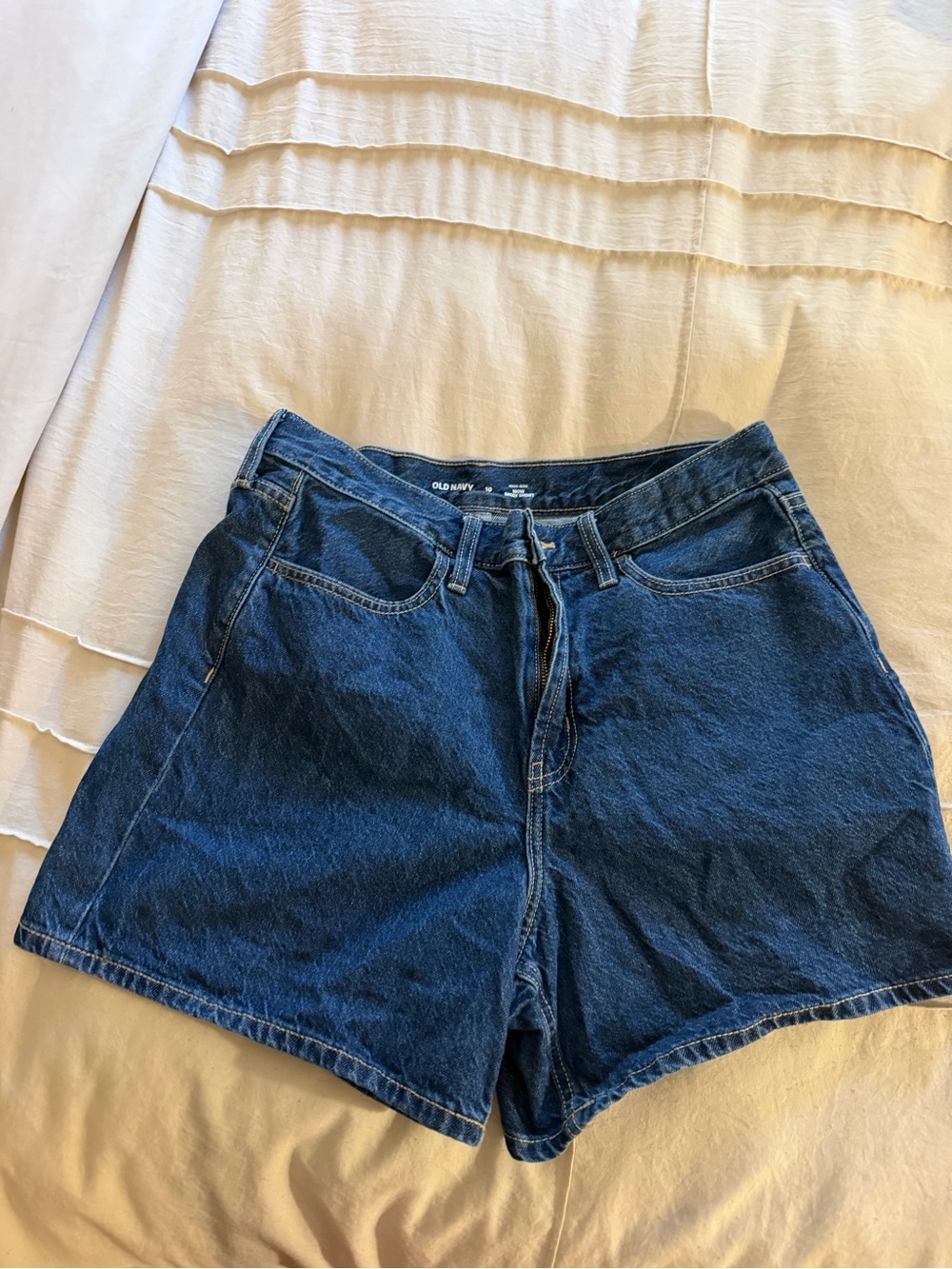 Old Navy High-Waist Dark Blue Denim Shorts